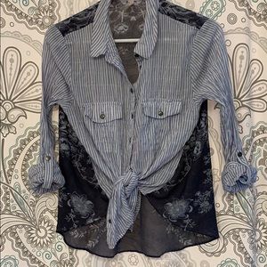 Free people sheer long sleeve top